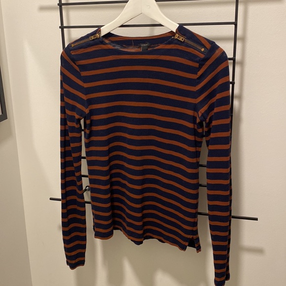 J.crew striped zipper long sleeve - Picture 4 of 6